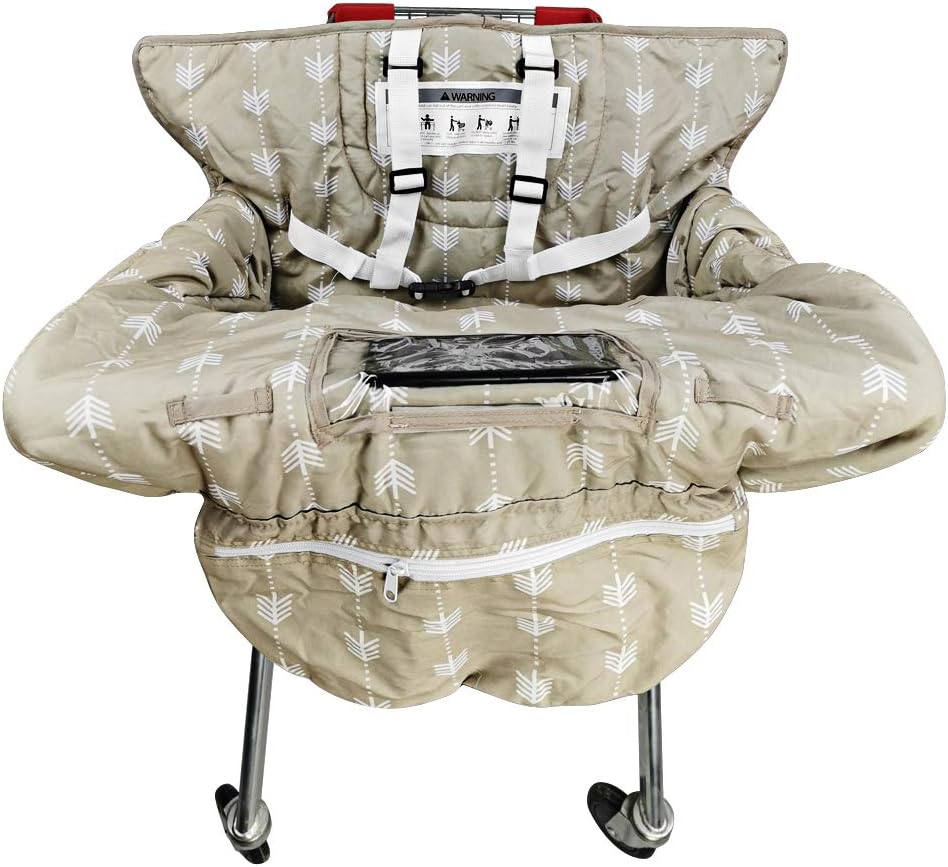 Shopping Cart Cover for Baby, High Chair Cover, Machine Washable and Waterproof for Infant, Toddler, Boy or Girl Large