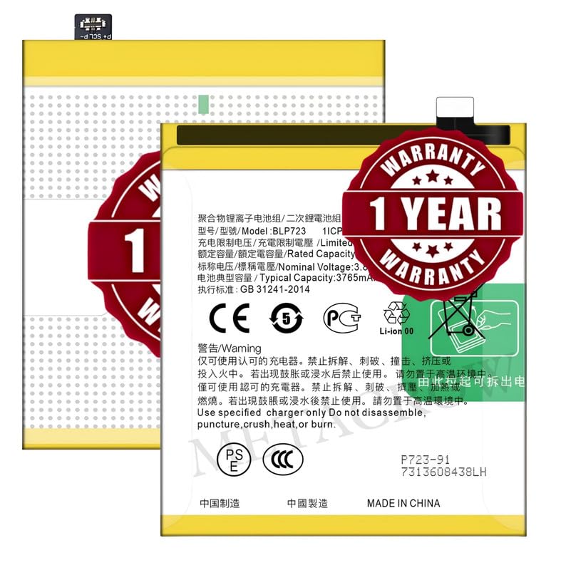 Image of Original BLP723 Battery Compatible for Realme X (RMX1901, RMX1903) - (3765mAh) - 1 Year Warranty JK1