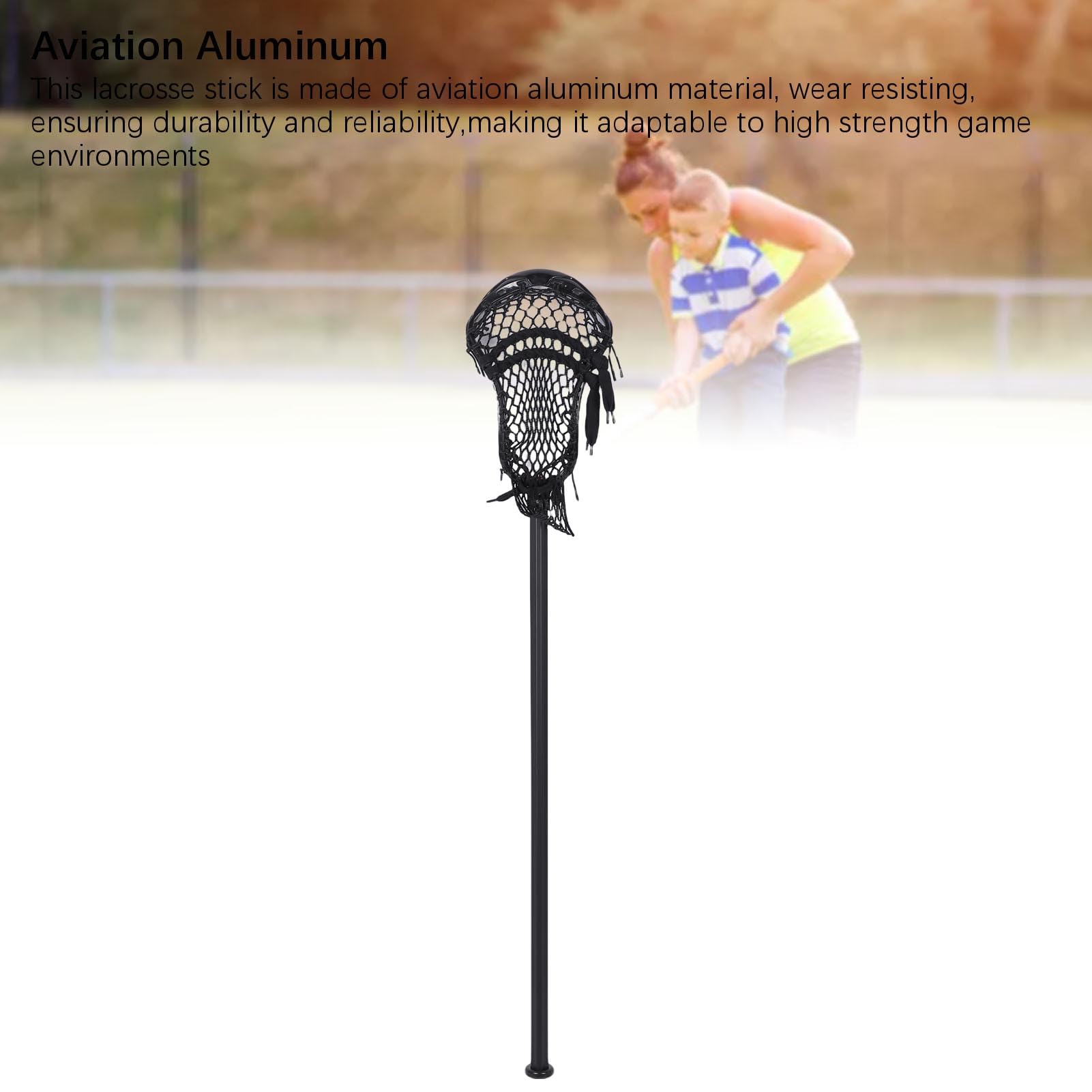 30 Zoll Lacrosse Schläger, Herren Lacrosse Schläger aus Flugzeugaluminium mit Netztasche und rutschfestem Griff für Spiel und Training
