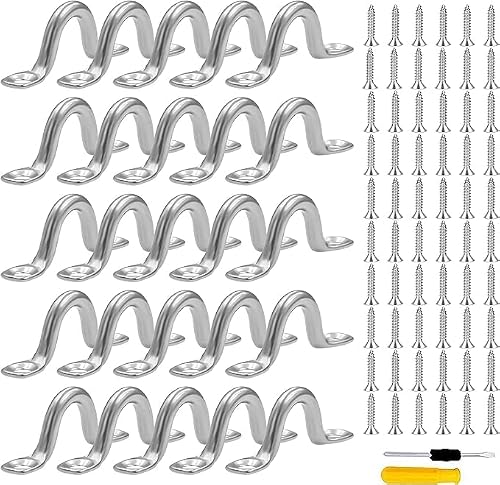 GZkushi - GZkushi 30 Pontet INOX, Acier Inoxydable Pontet avec 60 vis & 1 Tournevis pour Bateau et Kayak,Pont,Voile D'ombrage de Voiture,Gréement de Cano (6 mm)