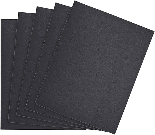 Miniatura 21 de uxcell Hojas de lijado de grano 360 de 9 x 11 pulgadas, papel de lija de carburo de silicio húmedo y seco para muebles de madera, pulido de metal, 5