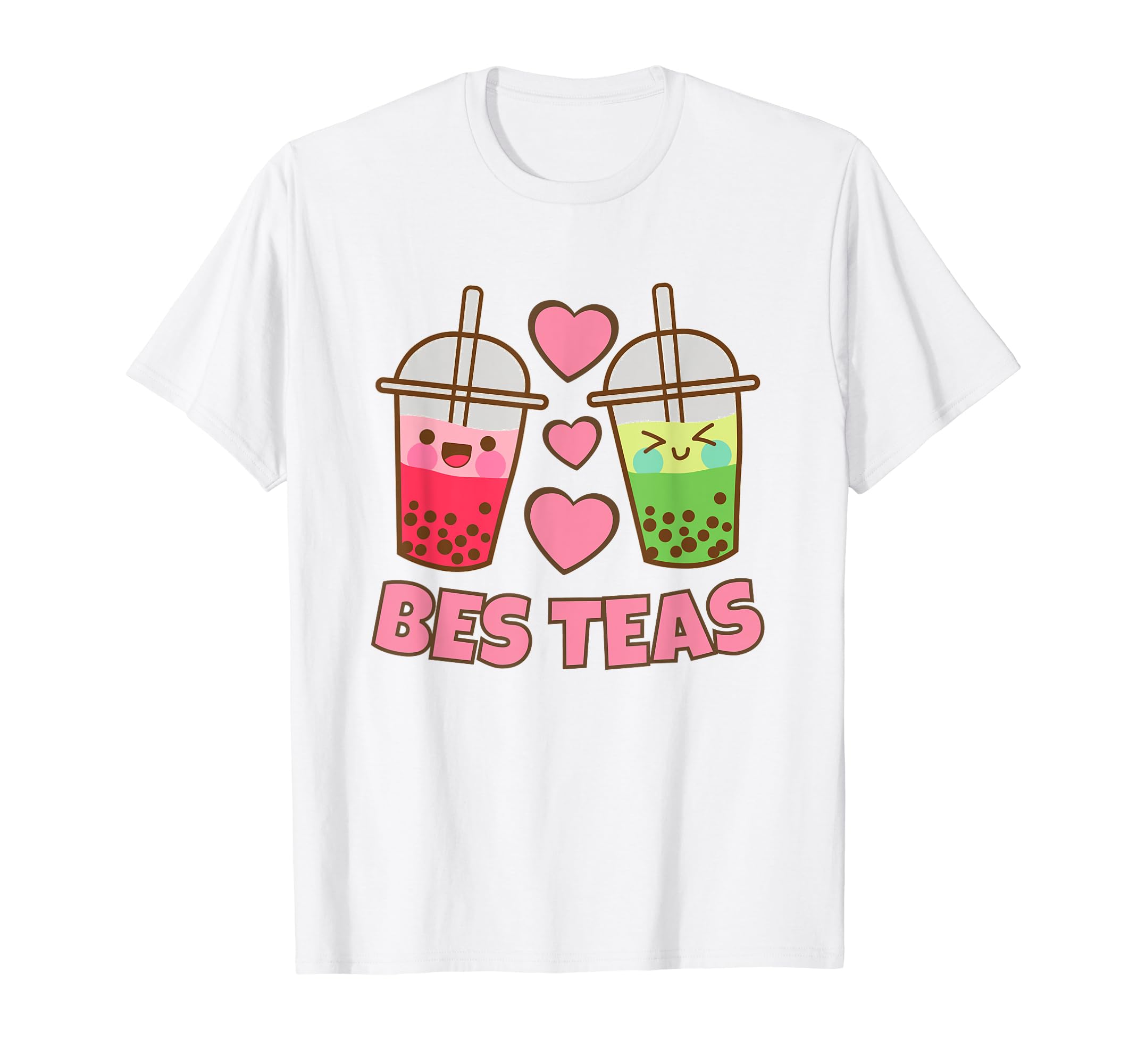 Boba Besties Cute Kawaii ApparelBes Teas Besties Cute Kawaii Bubble Tea Boba Best Friend T-Shirt