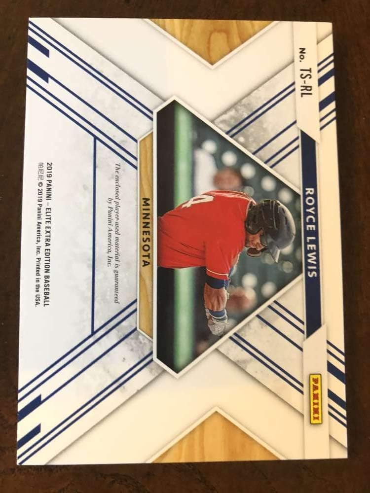 2019 Elite Extra Edition EEE Triple Silhouettes Emerald #19 Royce Lewis MEM SER10 Minnesota Twins Official Collegiate Panini Baseball Card