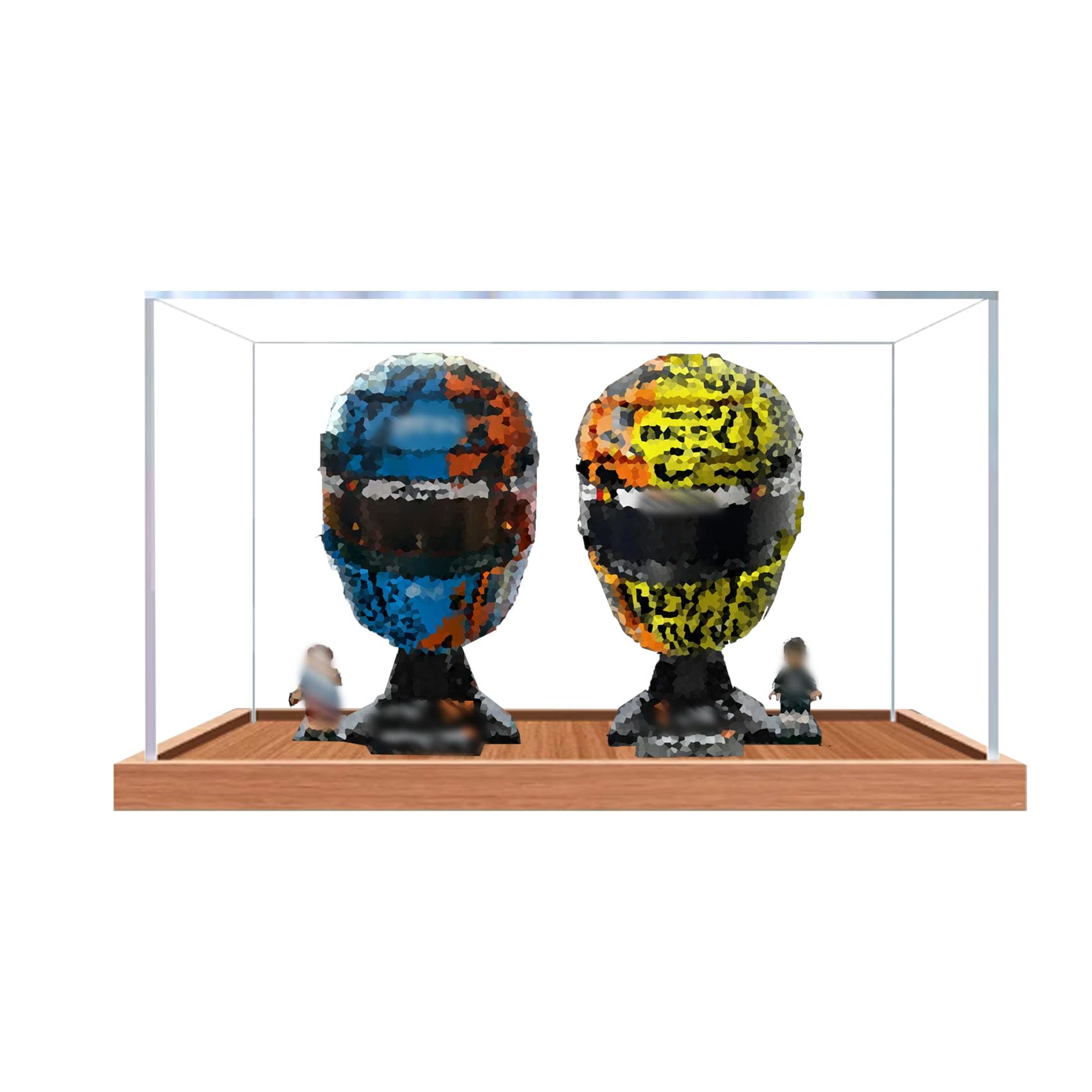 Acrylic Display Case for Le-go 43017/43023 Helmet Model, Dustproof Display Box (display box only) (StyleB 3mm)