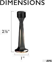 Vista 3 de Ilyapa Topes sólidos para puerta, paquete de 10 topes de puerta sólidos tradicionales de 2 pulgadas, bronce aceitado con parachoques de goma, topes