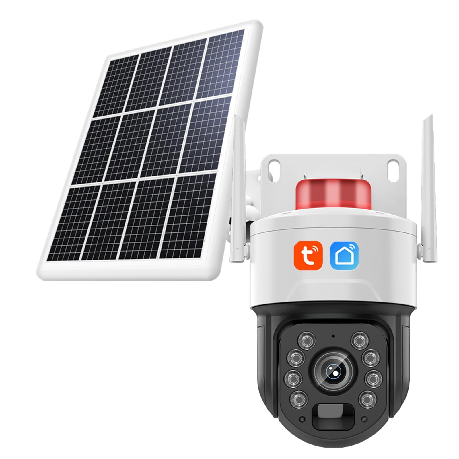 Kamera IP Solar Tuya WIFI, zewnętrzna kamera noktowizyjna 4K 8MP PTZ domowa kamera bezpieczeństwa PIR wykrywanie ruchu dwukierunkowy nadzór audio,8mp+128g