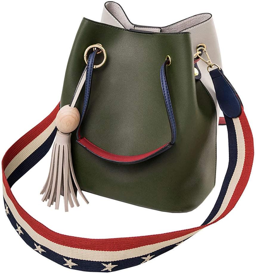 DEERWORD Damen Taschen Handtasche Frauen Elegant Tasche Henkeltasche Vintage PU-Leder 5383 1-teilig set