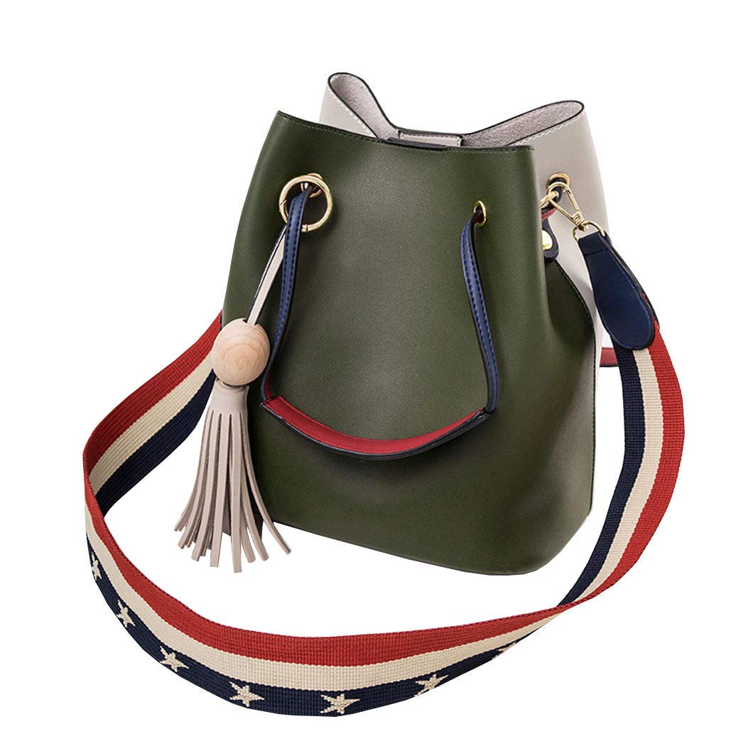 DEERWORD Damen Taschen Handtasche Frauen Elegant Tasche Henkeltasche Vintage PU-Leder 5383 1-teilig set