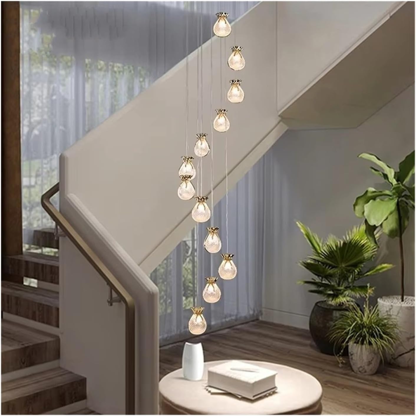 SXECAEPS Modern creative chandelier Nordic Creative Lamps Modern Fixtures Pendant Lighting Home LED for Stairs Hall, Retro