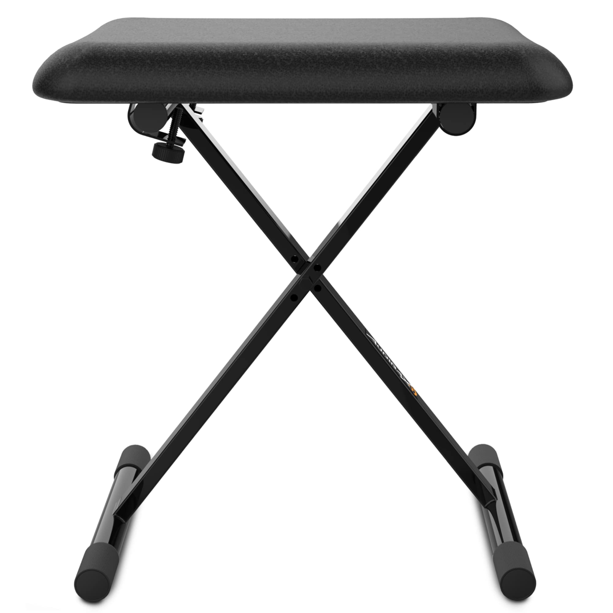Audibax KB100B - Banc de Piano ou de Clavier - Banc de Piano Pliable Très Résistant - Hauteur Réglable de 43 à 48 cm - Tabouret de Clavier Rembourré - Pieds en Caoutchouc Antidérapants