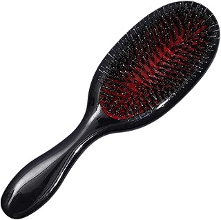 TRACOMPAN Hair Brush, Natural Boar Bristle & Nylon Paddle Hairbrush Soft Bristles Comb for Gentle Detangling, Anti-Static Reducing Frizz and Breakage for Fine Thin Curly Thick Hair Wet Dry Use, Hair Extensions