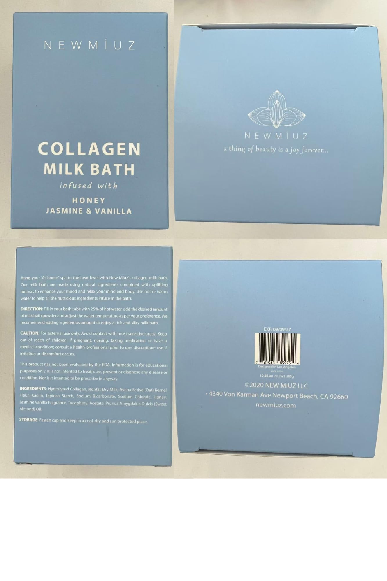 Creamy Coconut Collagen Milk Bath Soak Powder Moisturize & Soften Skin – Vanilla Jasmine Luxury Spa Bubble Bath Salt Mother's Birthday Christmas Relaxation Gifts for Women Perfect Stocking Stuffers