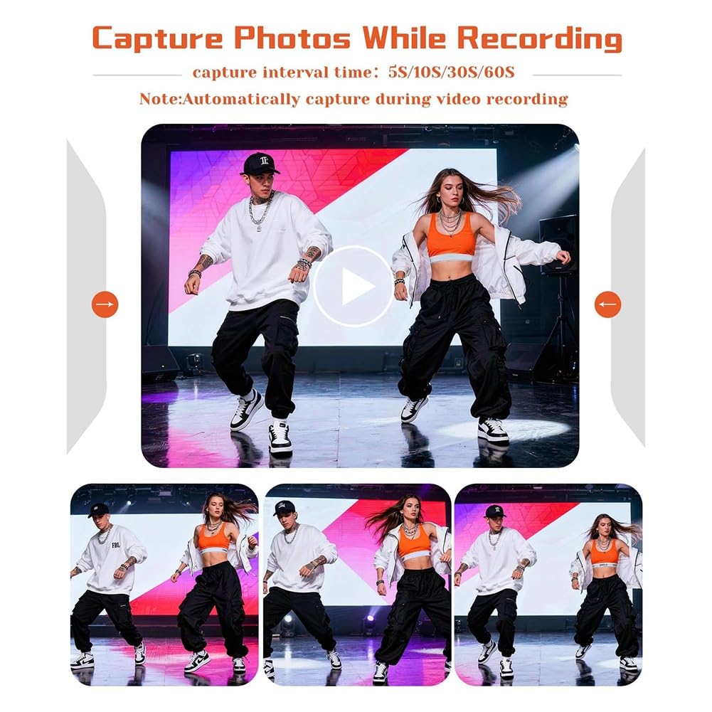Fotocamera Digitale Compatta 5K con Schermo Flip A 180°, Fotocamera Vlog Autofocus WiFi Ideale per Principianti e Fotografia per Adolescenti B
