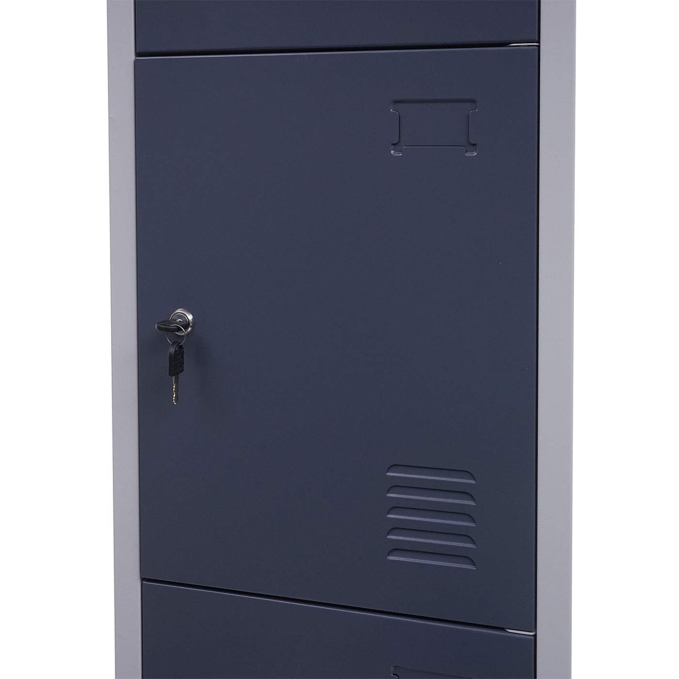 Mendler Boston T163, szafka skrywkowa, szafka na wartościowe szafki, metal 180 x 38 x 45 cm ~ antracyt