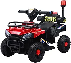 Carro Elétrico Infantil Policial 6v Frente/Ré Maxi Toys (Vermelho)