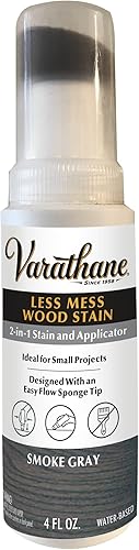 Varathane Less Mess - Tinte y aplicador para madera, 4 onzas, gris ahumado
