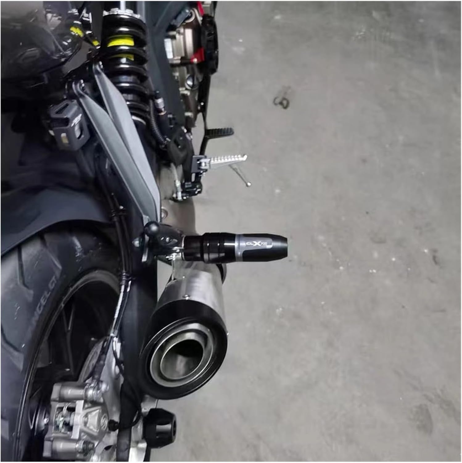 BEUTEE Compatible with CLX700 CLX 700 2021 2022 Motorcycle Accessories Frame Slider Anti Crash Caps Exhaust Slider with Logo (Size : A Titanium)