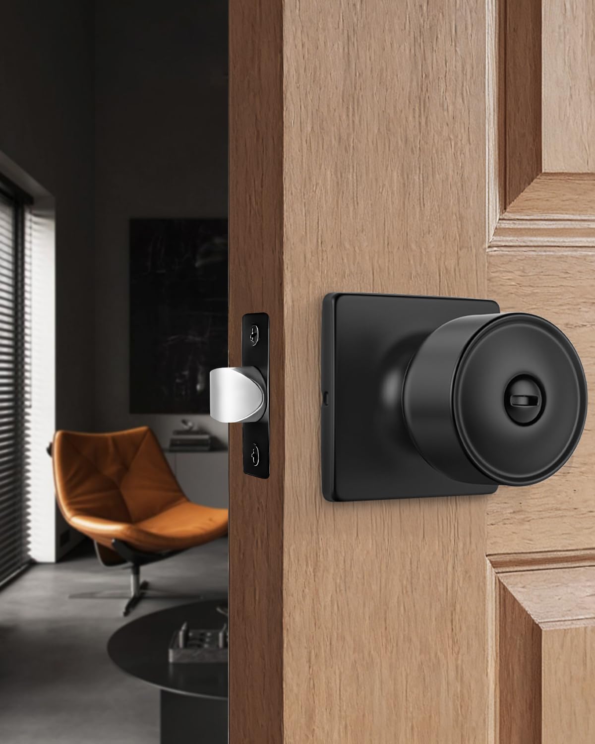 Goldenwarm Matte Black Door Knobs - 10 Pack -2