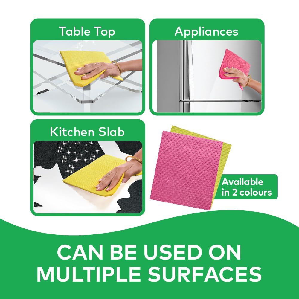 Scotch-Brite Scrub Sponge Large (Pack of 2) and Sponge Wipe Large (Pack of 3) 2