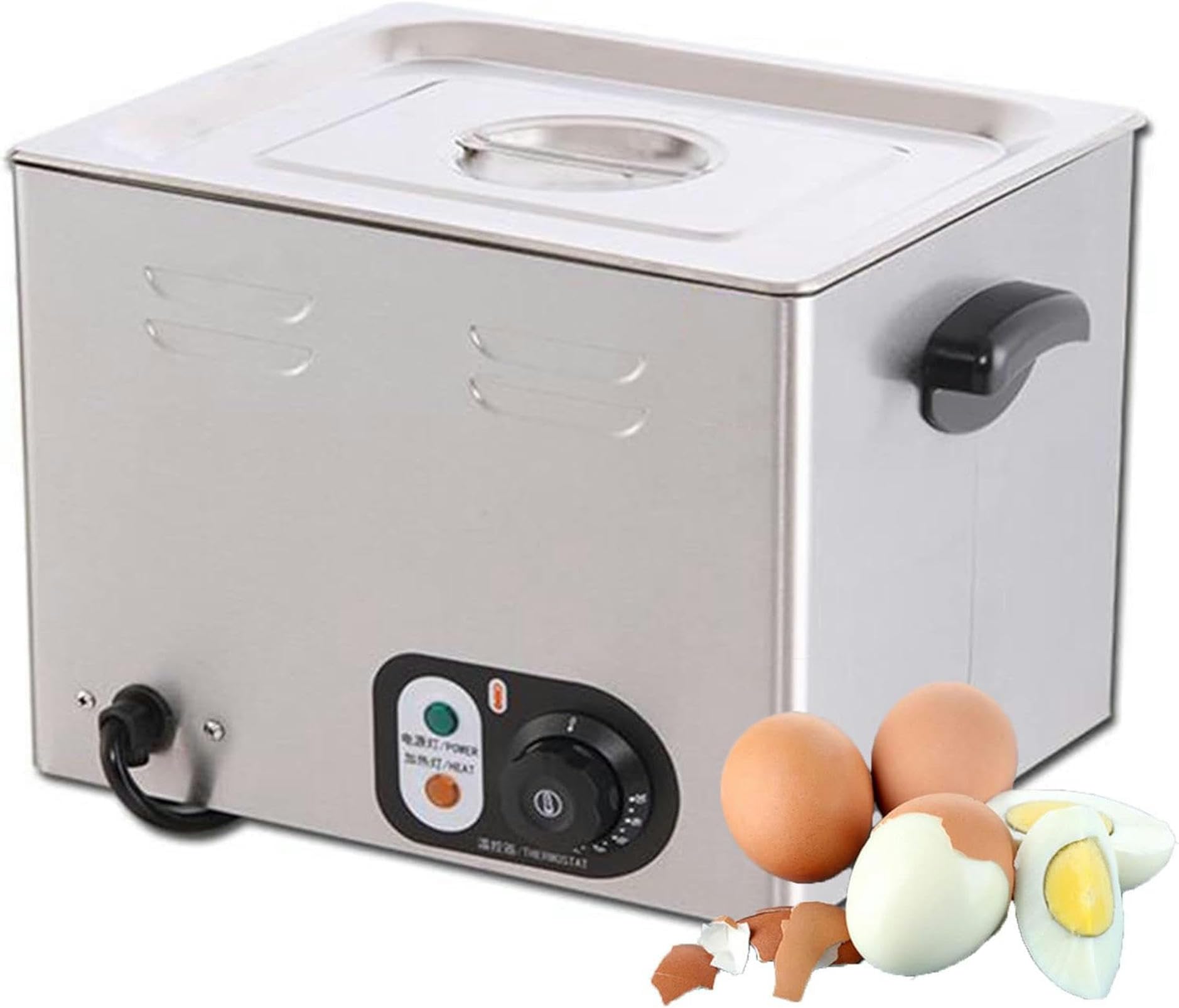 Commercial Automatic Hot Spring Egg Cooker, Large Capacity Egg Boiler with Timer, Constant Temperature Egg Steamer, for Rapid Soft, Medium, Poached, Hard Boiled Eggs