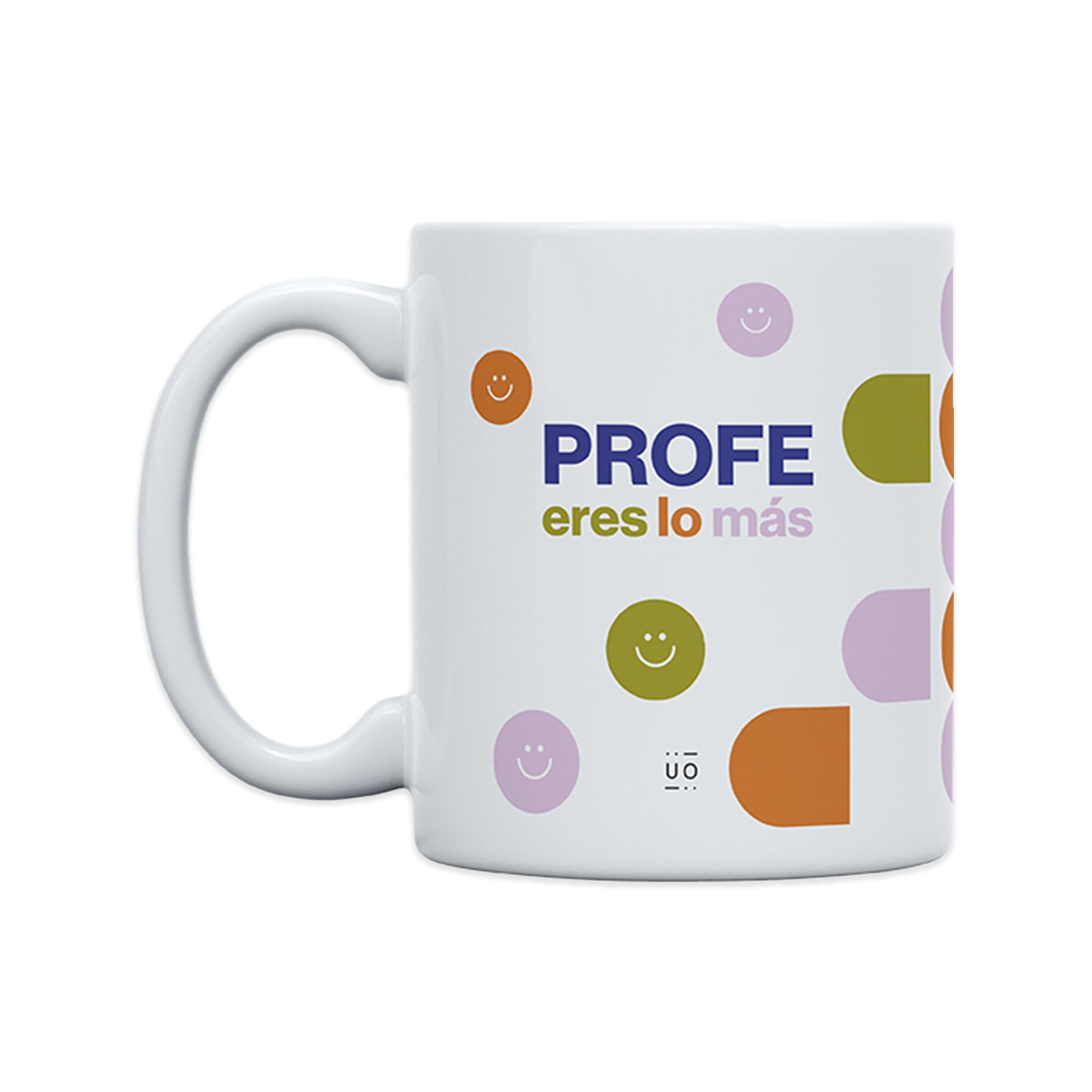 UO Taza de Regalo con Mensaje Profe Eres lo más, Regalo para Profesores Regalo para profesoras, Regalo Original de Fin de Curso, 350 ml, Cerámica