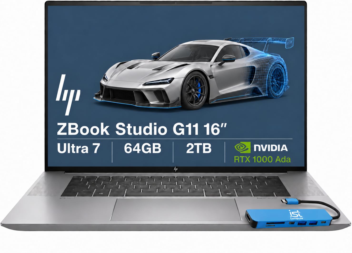 HP ZBook G11 Mobile Workstation Laptop, RTX 1000 Ada, Ultra 7 165H,64GB/2TB