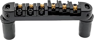 Musiclily Roller Tune-o-matic Bridge Locking Saddle for Les Paul Style Electric Guitar,Black