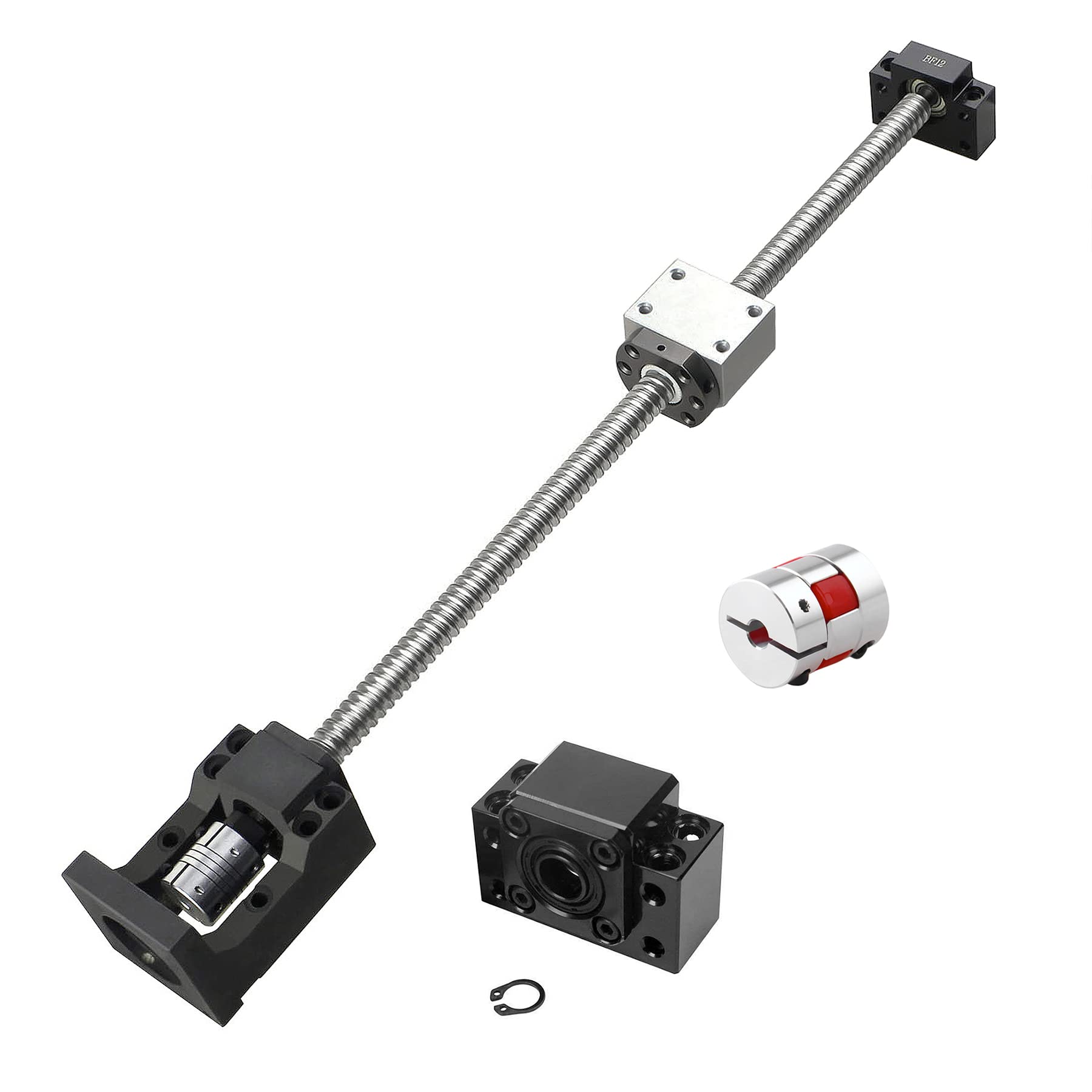 CNCMANS CNC Machine Kit 700mm Ball Screw SFU1605 Diameter 16mm Pitch 5mm with BK/BF12 End Support, 2PCS Couplers, Nut Housing and Motor Bracket for Nema 23 Stepper Motor (700mm/27.55inch)