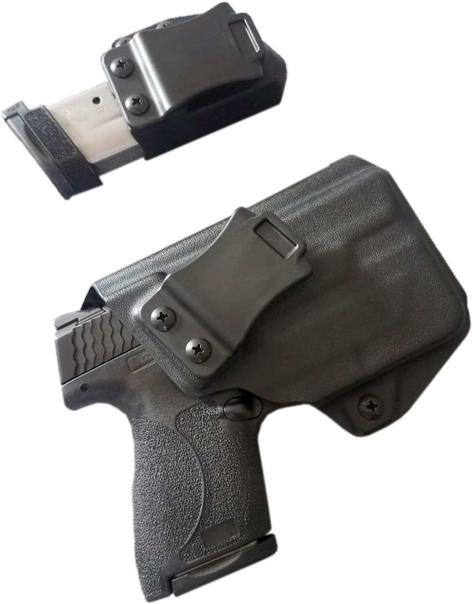 IWB TLR-6 Holster Right Hand Fits S&W M&P Shield/Shield Plus M2.0 9mm/.40 3.1" w/TLR-6/HL Pistol Holster & Universal 9/.40 Double/Single Stack Mag Carrier (Stream Light TLR-6/HL Must be Attached)