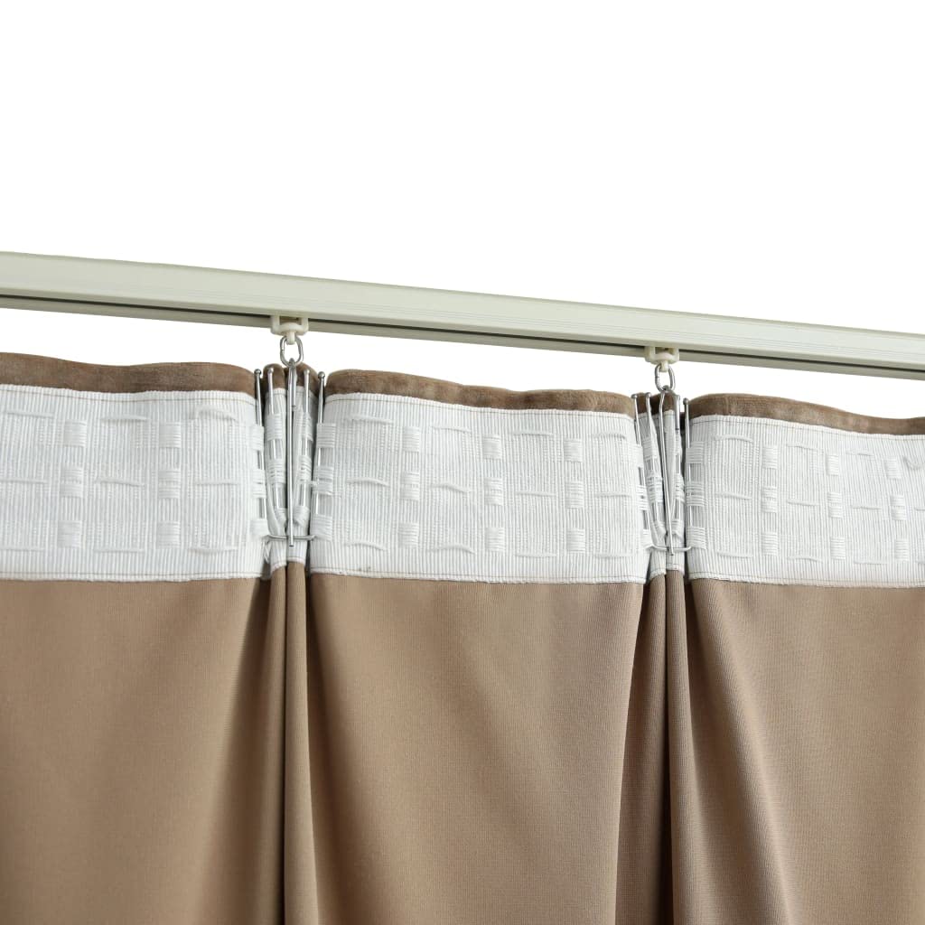 Verdunkelungsvorhang 290x245 cm mit Haken Gardinen Vorhänge Blickdicht Thermovorhang Kälteschutz Vorhang Wärmeisolierend Curtains Türvorhang Thermo Kälteschutz Samt Braun Polyester