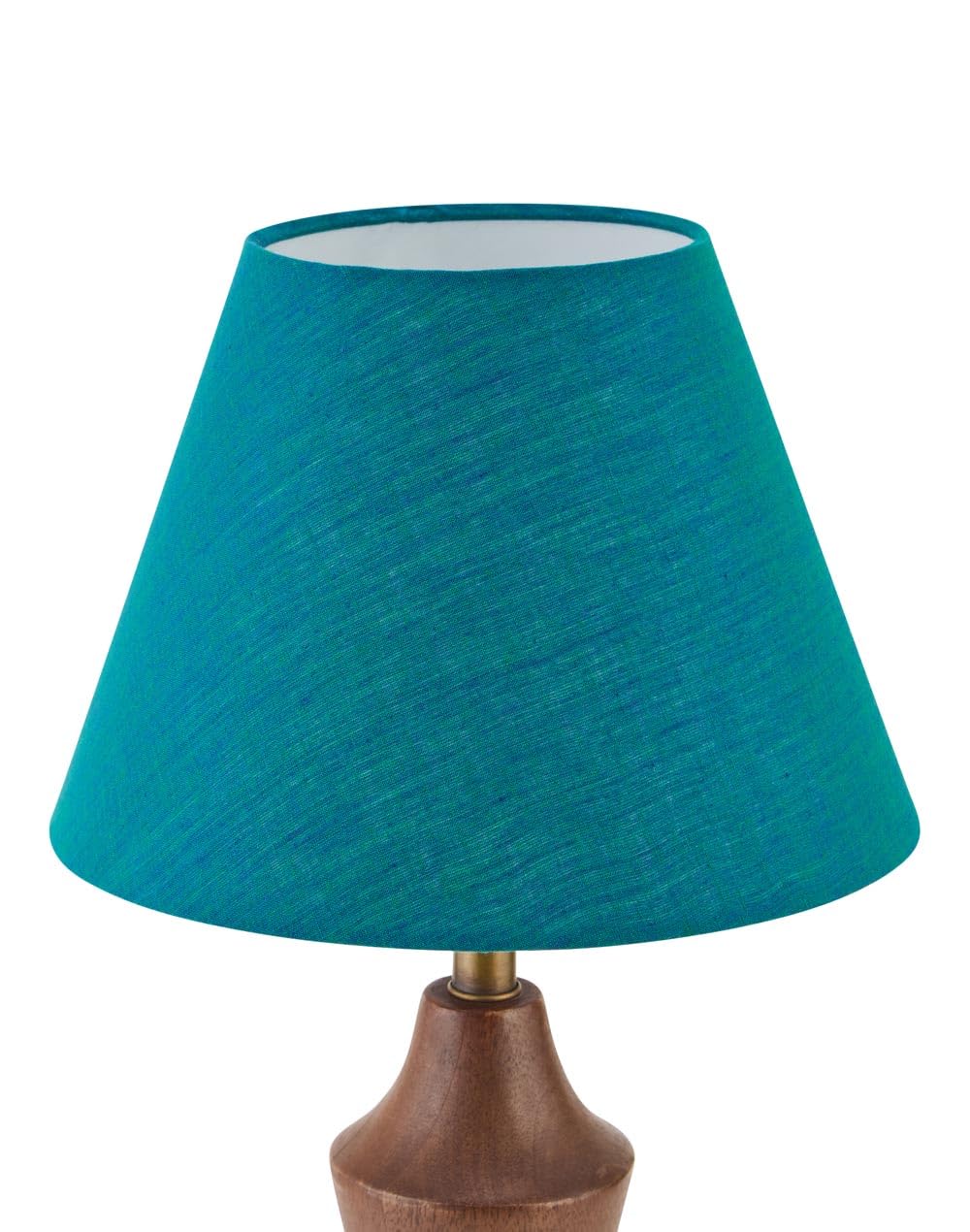 Fabindia Teal Cotton Basix Tapered Drum Lampshade-image-11