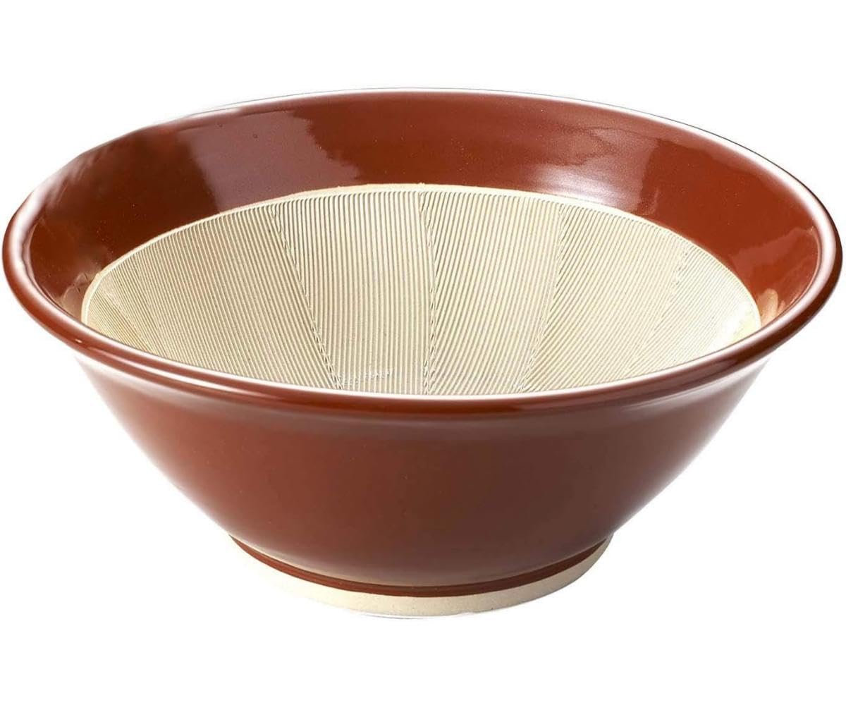 Amazon｜ヤマキイカイ(Yamakiikai) すり鉢 茶 径19㎝ スリ鉢 6号