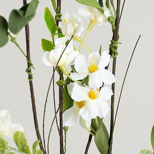 Miniatura 3 de Factory Direct Craft Tallo artificial de flores y bayas en crema, para arreglos de primavera y decoración de verano (39 pulgadas de alto)