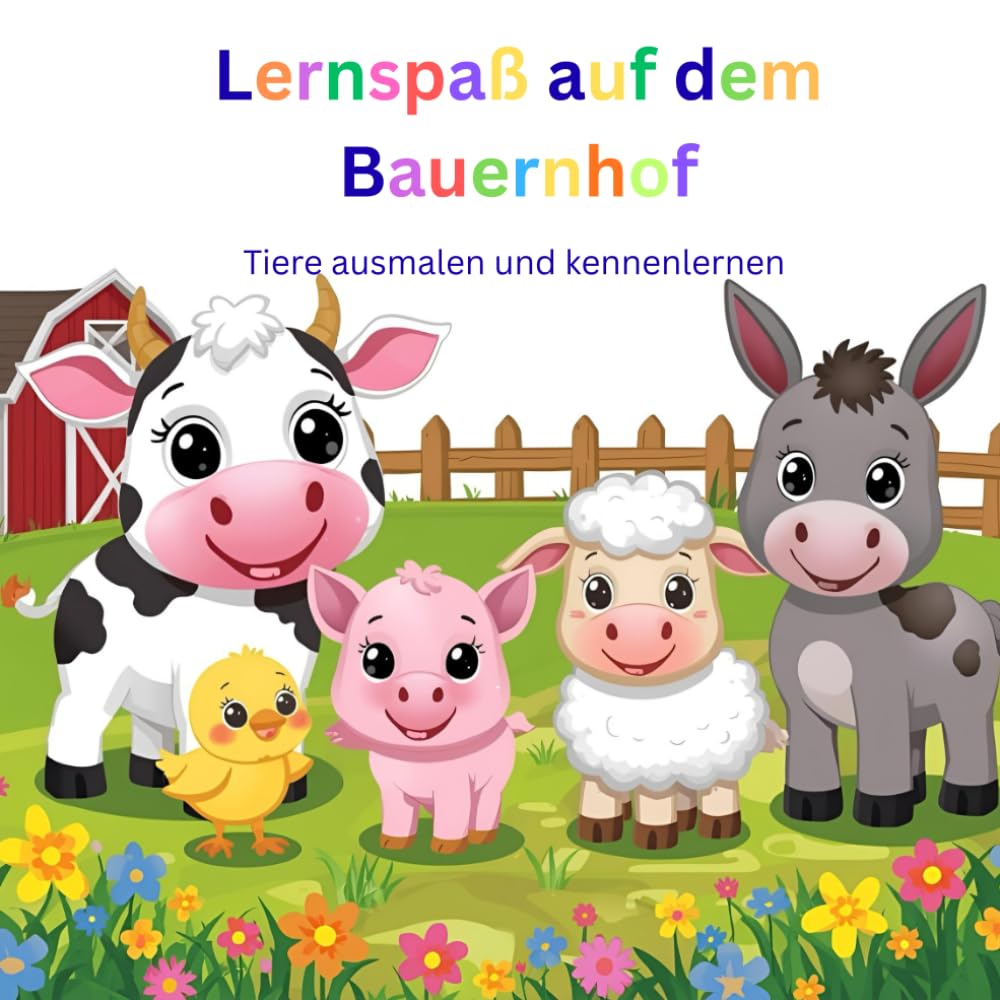 Lernspaß auf dem Bauernhof: Tiere ausmalen und kennenlernen: Tiere ausmalen und kennenlernen – mit spannenden Fakten für kleine Entdecker - Mit süßen ... Tierinfos – perfekt für neugierige Kinder