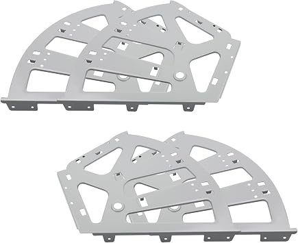 Coshar 2Pcs 3 Layers Shoes Drawer Hinges Fan Shape Shoe Cabinet Rack,Grey | 3 Layers,Stainless Steel Shoe Cabinet Rack Flip Frame, Replacement Fittings, Furniture Parts Hardware