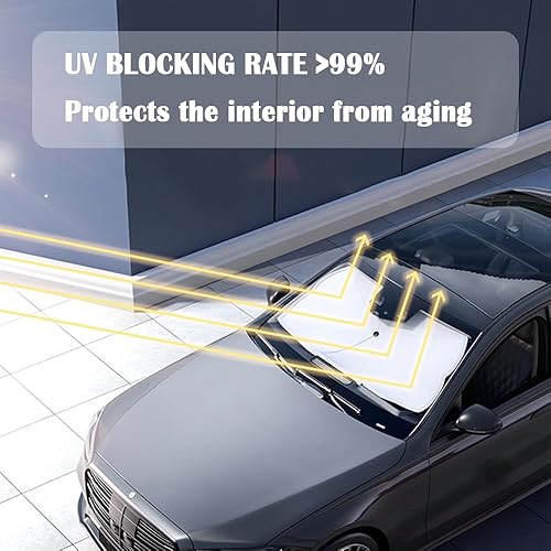 Miniatura 3 de Parasoles para parabrisas de automóvil, diseño de apertura, protección plegable para el interior del automóvil y se mantiene fresco, protección UV,