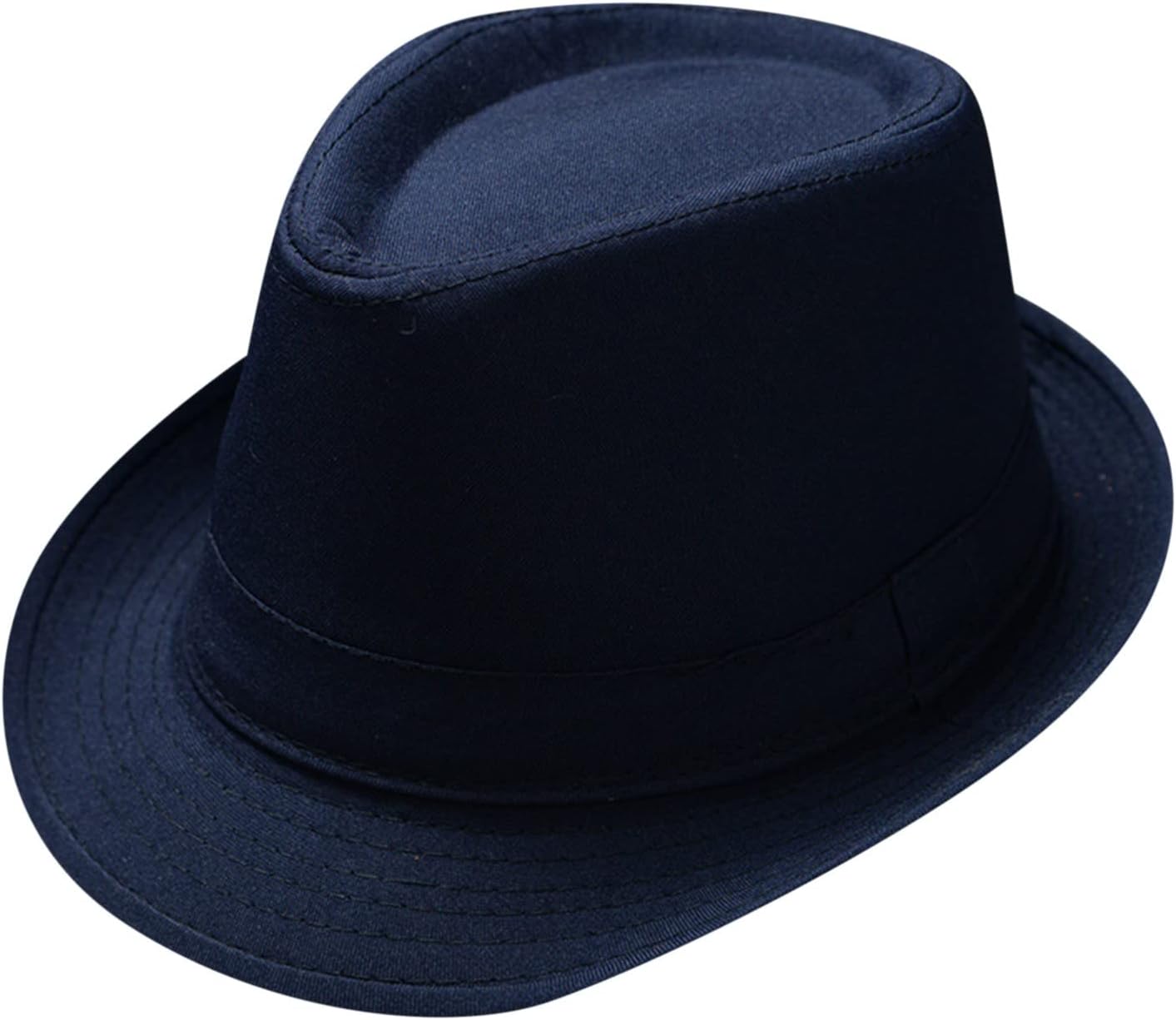 Classic Black Fedora Hat Wide Brim Panama Hats Unisex Jazz Church Cap for Wedding Party Daily Wear