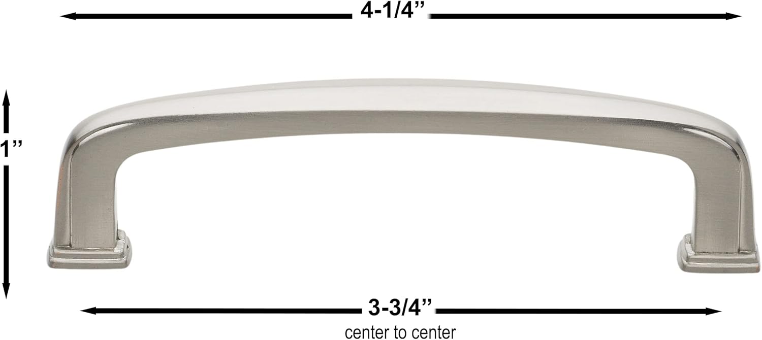 GlideRite Hardware 81092-AB-10 3.75 inch Cc Deco Antique Brass Cabinet Pulls 10 Pack