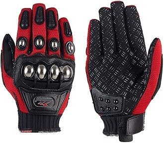 Steel Outdoor Reinforced Brass Knuckle Motorcycle Motorbike Powersports Racing Textile Safety Gloves