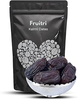 Fruitri Premium Queen Kalmi Dates, Juicy and Delicious Khajoor, Arabic Khajur, 100% Naturally Dried and Free from Any Preservatives Dried Fruits (1 kg)