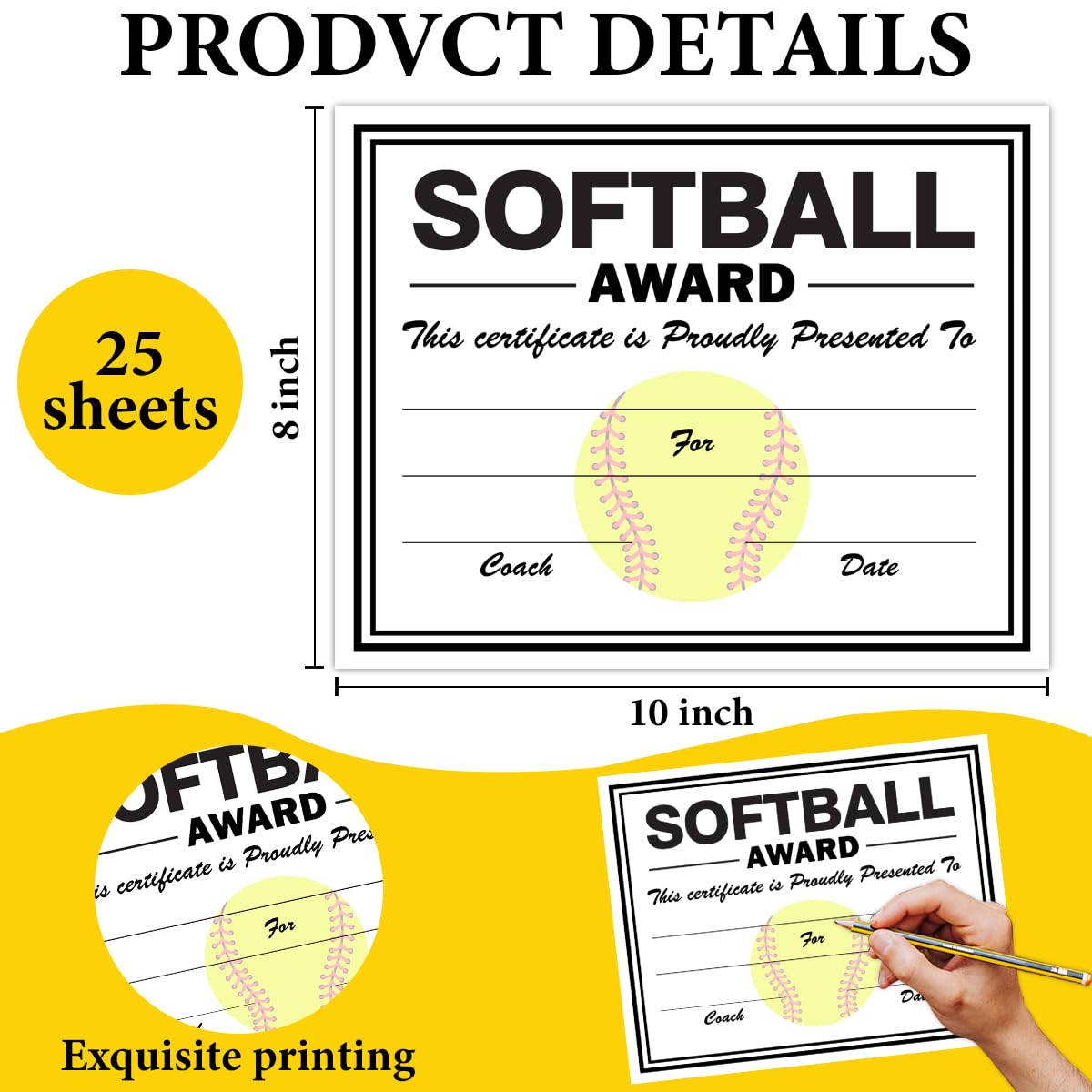 amazon-com-25-pcs-softball-awards-certificate-of-participation-softball-sports-certificates-of-achievement-appreciation-for-boys-girls-students-teachers-employees-players-team-gifts-8x10-inch-office-products for Free Printable Softball Certificate Template Free Amazon.com : 25 PCS Softball Awards Certificate of Participation,Softball Sports Certificates of Achievement Appreciation for Boys Girls Students Teachers Employees Players Team Gifts,8x10 Inch : Office Products for Free Printable Softball Certificate Template Free