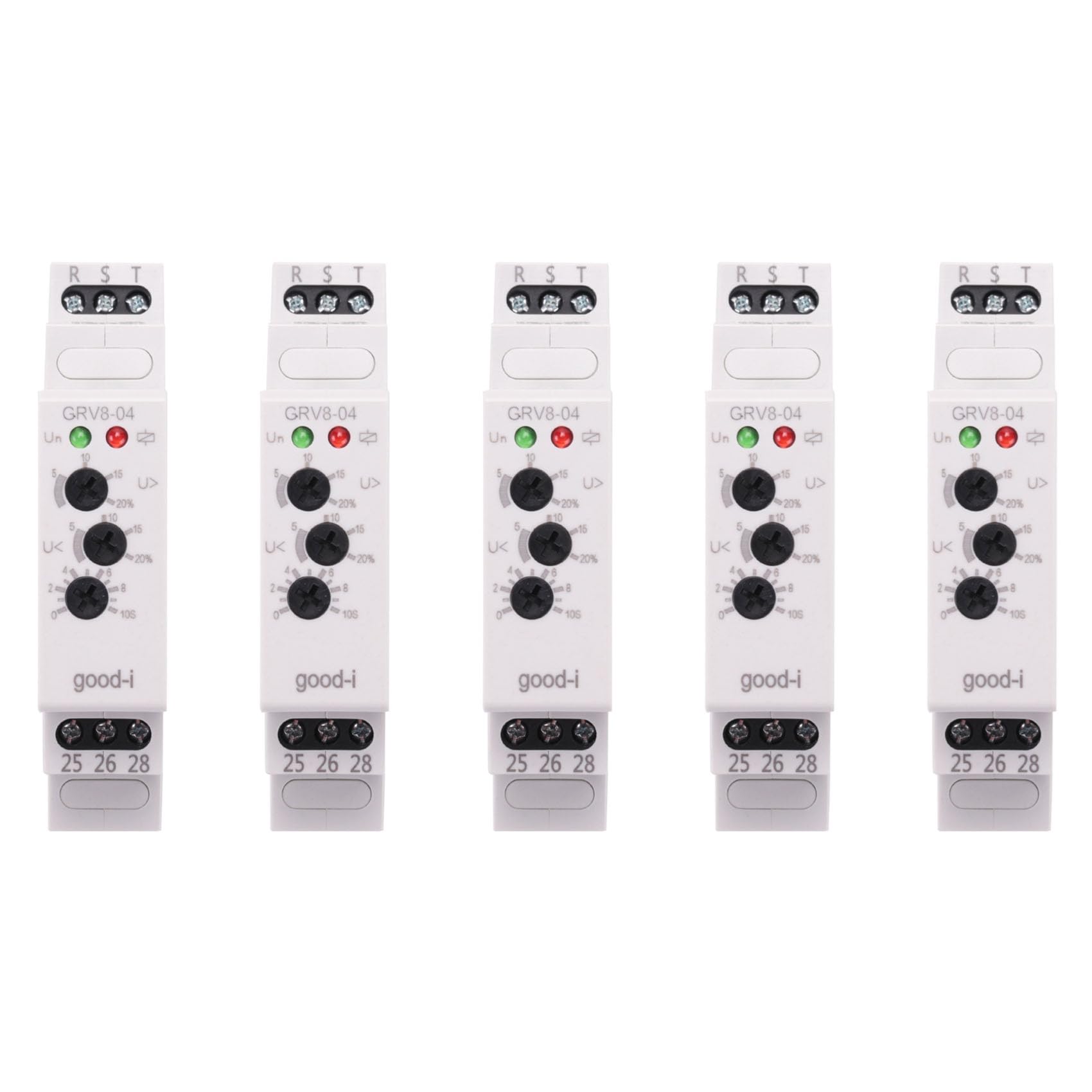 5X GRV8-04 M460 Relé de Monitoreo de Voltaje TrifáSico Secuencia de Fase ProteccióN de Falla de Fase Relé de Control de Voltaje