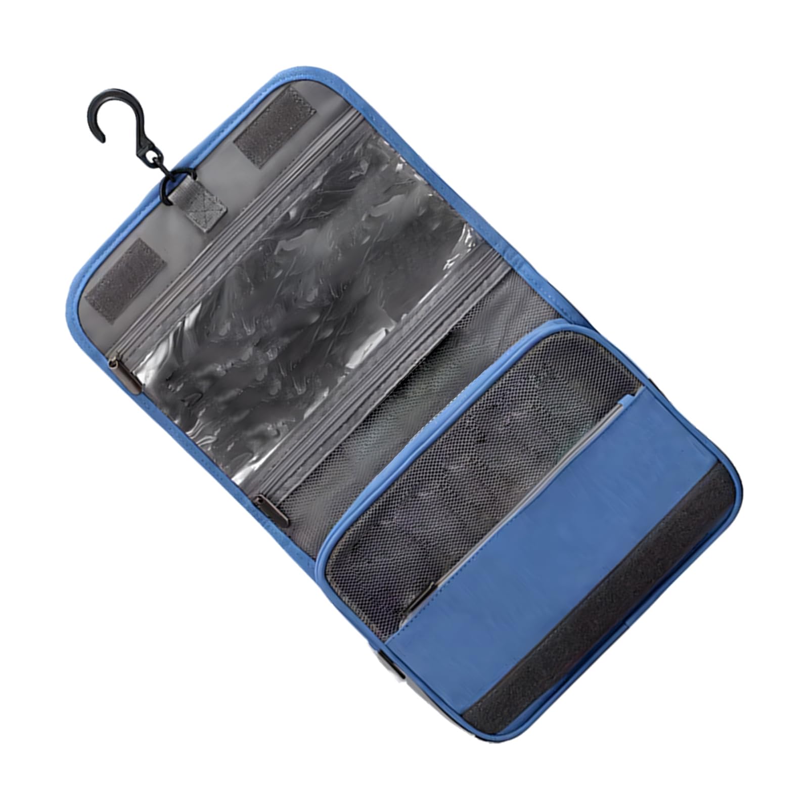 NVOQILIN Wash Bag with Hook, Foldable Toiletry Organizer Pouch for Cosmetics, Bathroom Setup and Easy Trip Packing Overnight Trip Essentials