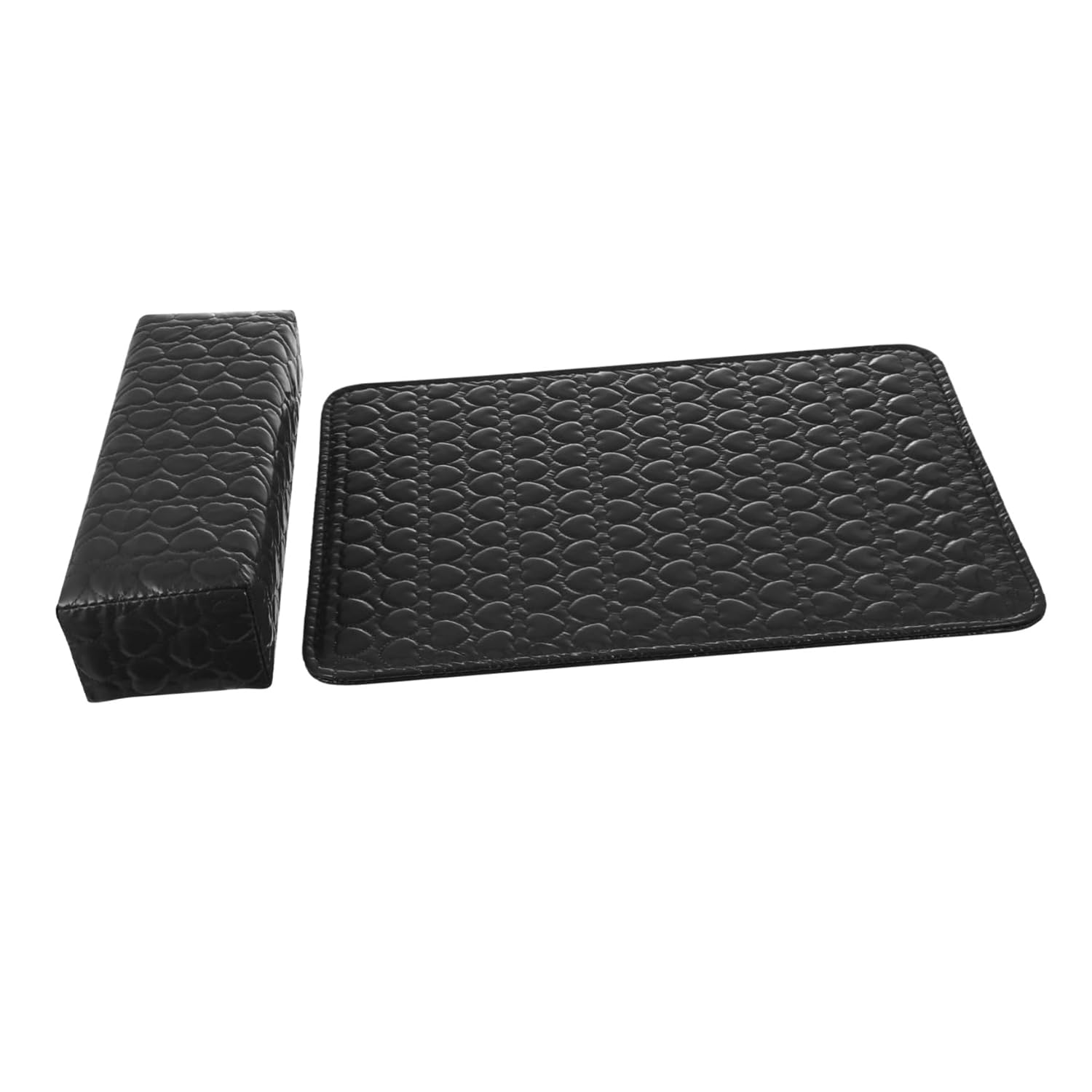 2pcs Nail Art Hand Rest Cushion Wrist Pillow for Manicure Care Ergonomic Rectangular Leather Pad for Salon and Home Use Stable Support for Hand and Arm Fatigue Relief