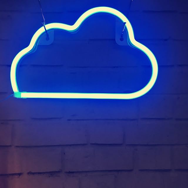 Nordstylee Neon Cloud Light Signs,Led Cloud Night Lights Decor Lights for Kid's Gift, Wall, Birthday Party, Christmas, Wedding Decoration(Blue)