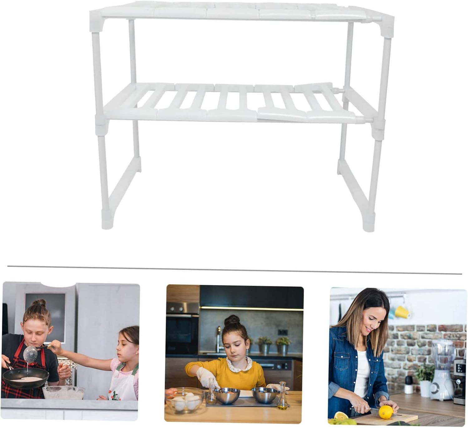 Under Sink Storage Rack Adjustable Multi-Functional Organizer for Kitchen and Bathroom and Space-Saving for Pots Pans and Items