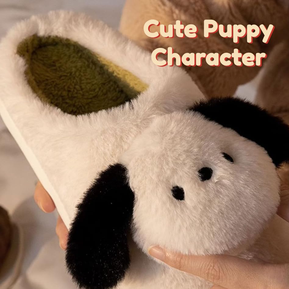 Puppy Fuzzy Cute Soft Plush Animal Warm House Slippers4