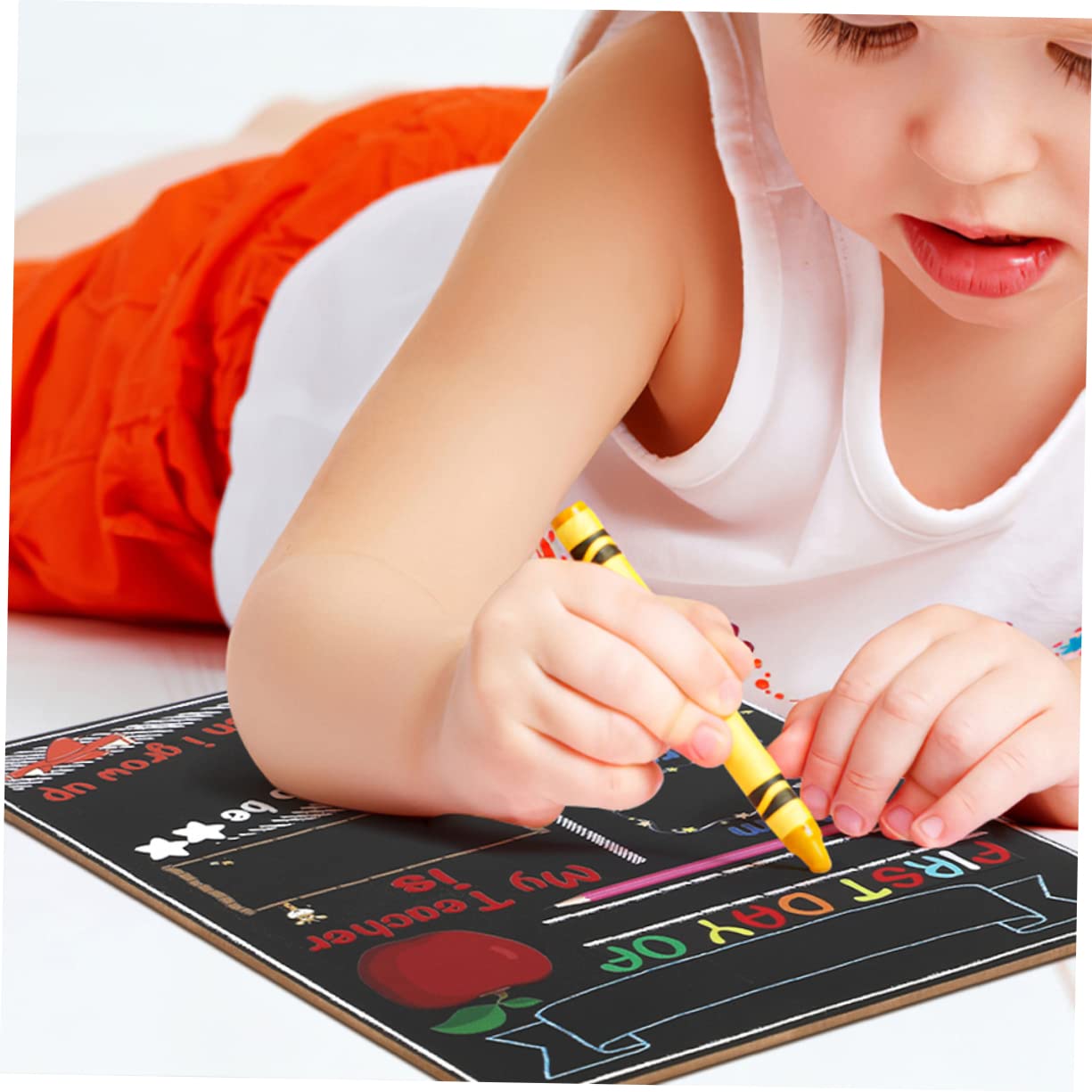 Lurrose 4 Pz Lavagna Scolastica Materiale Scolastico Per Bambini Decorazioni Per La Scuola Della Lavagna Dell'asilo Primo Tavole Di Gesso Interessanti Di Legno