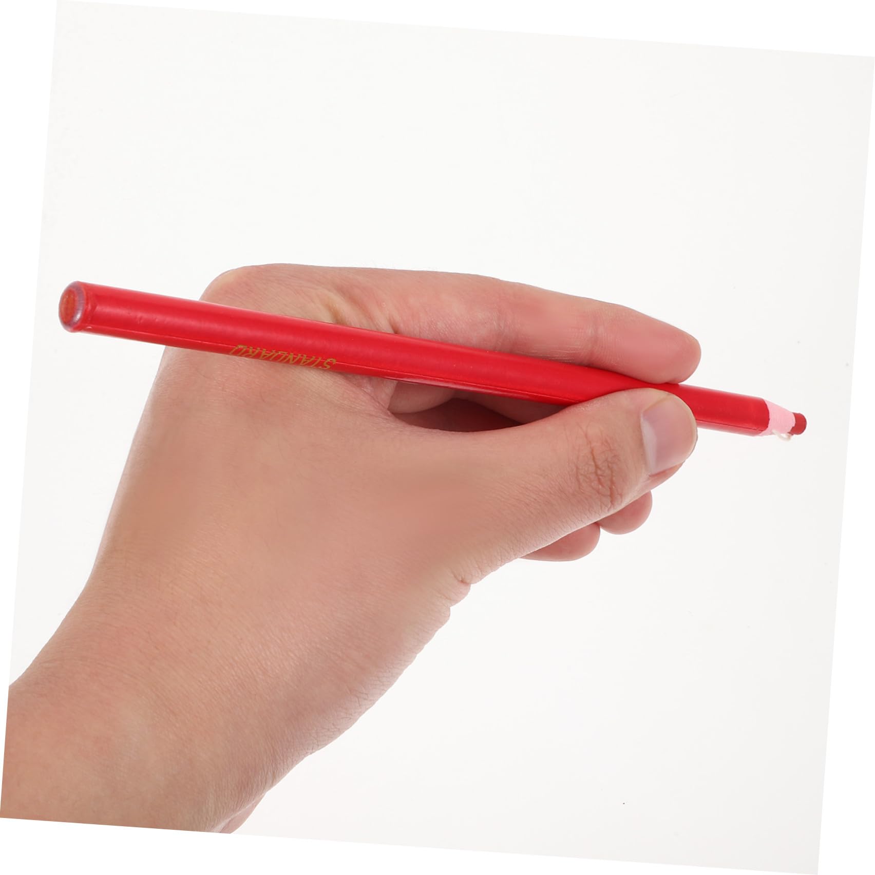 Set 24 Pezzi Matite Grasse in Cera Rosso per Segnare su Legno e Tessuto Forte Adesione, per Produzione Industriale e Disegno Creativo