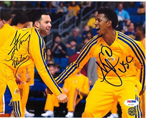 PSA/DNA Authentic Nick Young & Jordan Framar Autograph 11x14 Los Angeles Lakers Photo